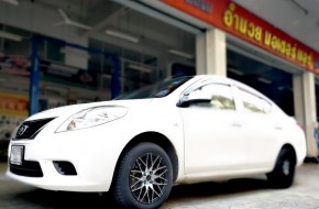 Nissan Almera ใส่แม็กNaya คู่กับยางมาตรฐานอิตาลี Pirelli ขนาด 185/60R15